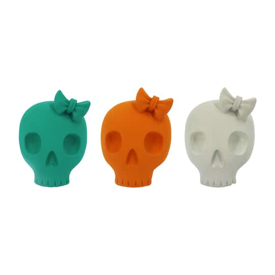Assorted 6.5" Skull with Bow Tabletop Décor by Ashland®, 1pc.